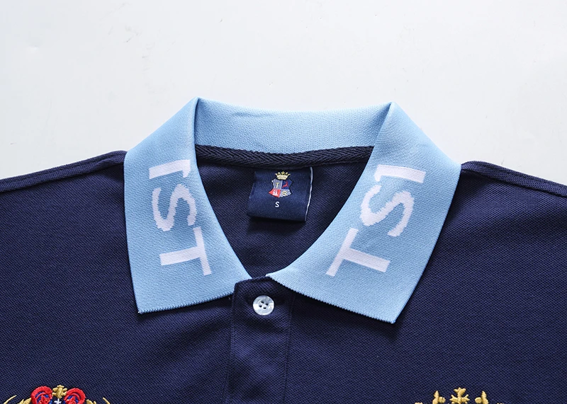 Herren-Poloshirt Argentinien Reisender Baumwolle Stickerei Farbige Nähte Klassisches Modedesign Original-Design Reine Baumwolle Hohe Qualität – Detail 11