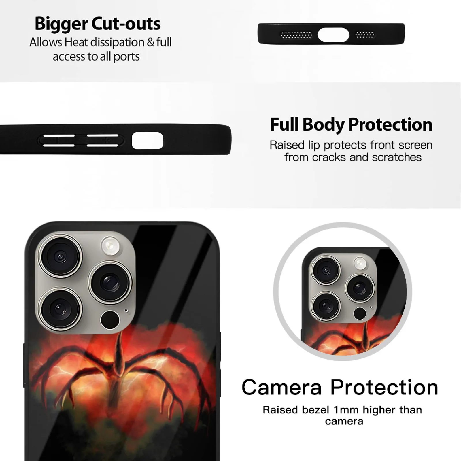 العقل مضيئة غريب تي شيرت جراب هاتف آيفون 14 13 آيفون 15 11 16 برو ماكس 7 8 زائد غطاء ناعم أحد عشر الرعب 80S #4