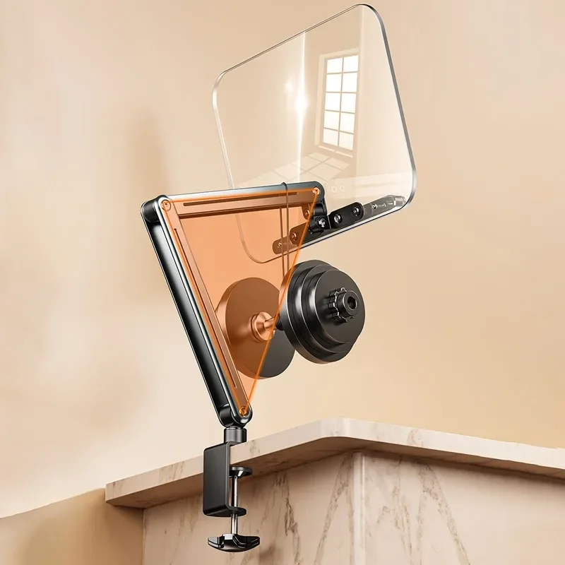 Desk Clamp Book Stand for Reading Adjustable Recipe Book Holder Reading Book Bracket 360 Degree Acrylic Rotating Reading Stand
