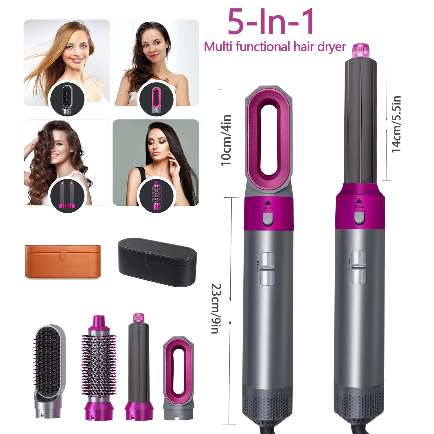 High Quality 5-in-1 Hair Dryer Multifunctional Hot Air Comb Automatic Curler Hair Straightener For Dyson Airwrap Styling Tool