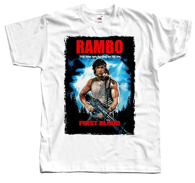 RAMBO FIRST BLOOD new t-shirt white all sizes