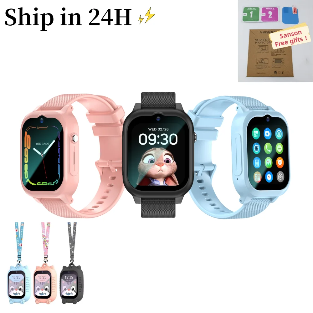 

K26 Детские часы для детей Умные часы с SIM-картой 4G GPS-позиционирование SOS Телефонный звонок Отслеживание следов Большая батарея Водонепроницаемые HD-голосовые видеозвонки