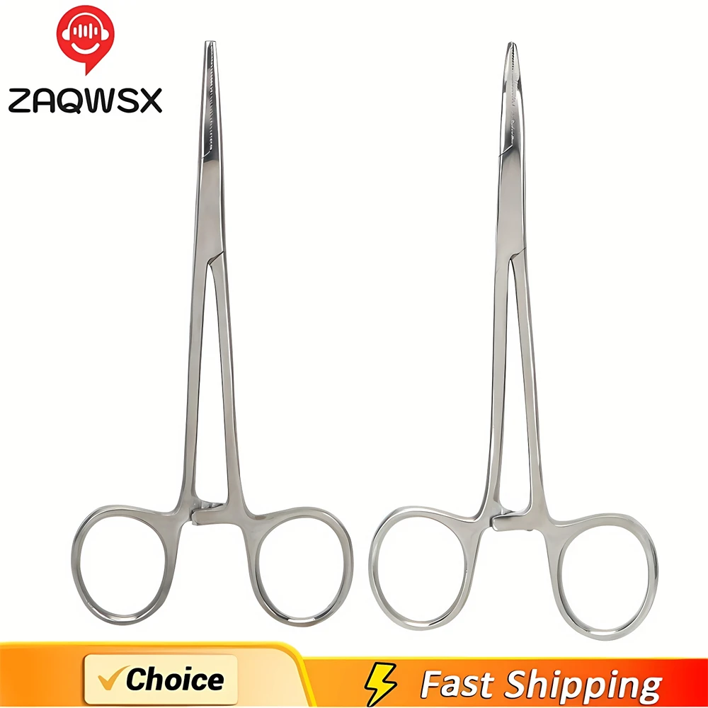 Stainless Steel Hemostatic Forceps Surgical Forceps Hemostat Locking Clamps Forceps Fishing Pliers Curved Pliers Straight Pliers