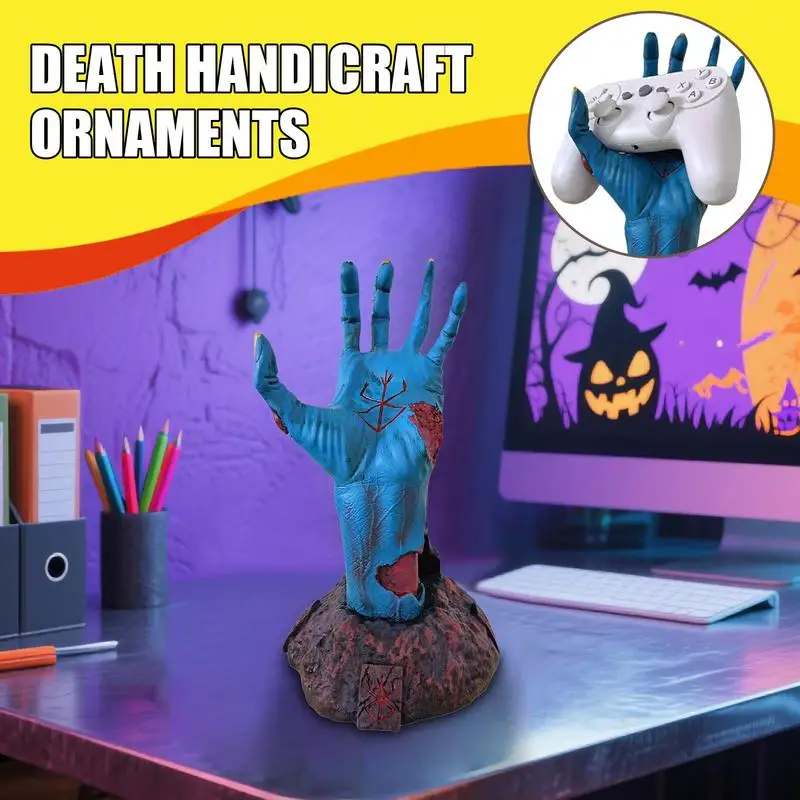 

Resin Statue Hand Of Death Shelf Figurines Resin Halloween Decoration Desktop Stand For Living Room Bedroom Bathroom Cabinets