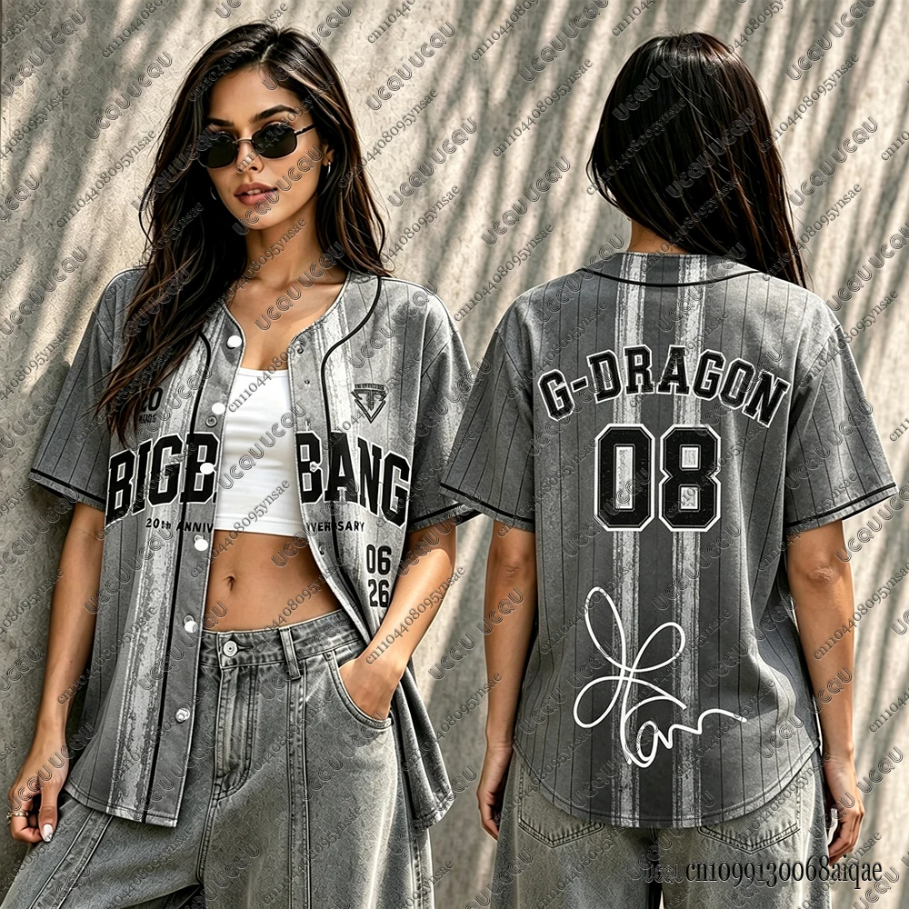 Koreanische Kpop 2026 World Tour Baseball-Trikots für Frauen Big Bang 20. Jubiläum Mesh-Sport-Baseball-Trikots Y2K Konzert-Trikot – Detail 18