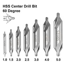 HSS Center Drills 60 Degree Countersink Set 1.0mm-5mm #3