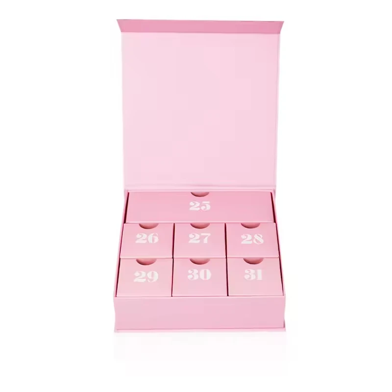 2025.Biodegradable Christmas Advent Calendar Gift Box Personalized Mystery Surprise Paper Embossing Rigid Made Recycled Material - Image 4