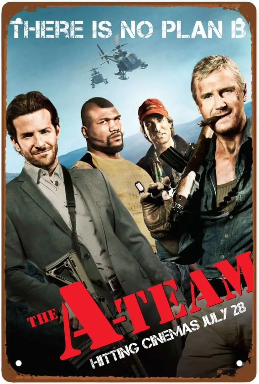 The A-Team Man Cave Decor Action Movies Poster Art Deco Metal Wall Tin Sign Retro Gift Vintage Decorations Movie Poster