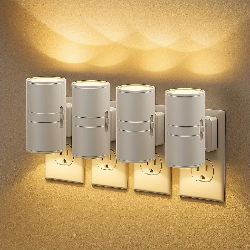 

Night Light Plug Into Wall Dimmable LED Wall Light with Dusk To Dawn Light Sensor Wall Sconce for Hallway Bathroom Bedroom