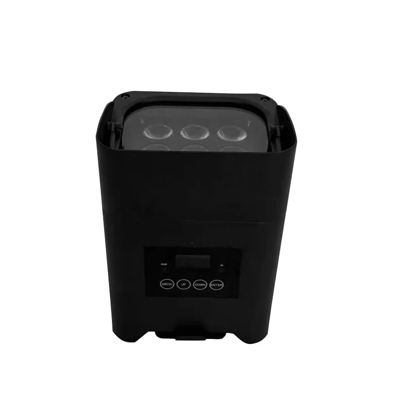 

Профессиональный DMX беспроводной аккумулятор 6в1 RGBWAUV 6*18 Вт светодиодный плоский номинальный светильник перезаряжаемые сценические светильники для свадебного клуба