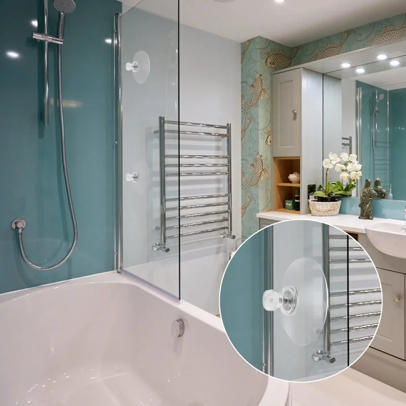 5pcs 32/41/53mm Round Strong Transparent Suction Cups With Screw Plastic Suction Pads Adhesive Suction Holder With Screw Nut