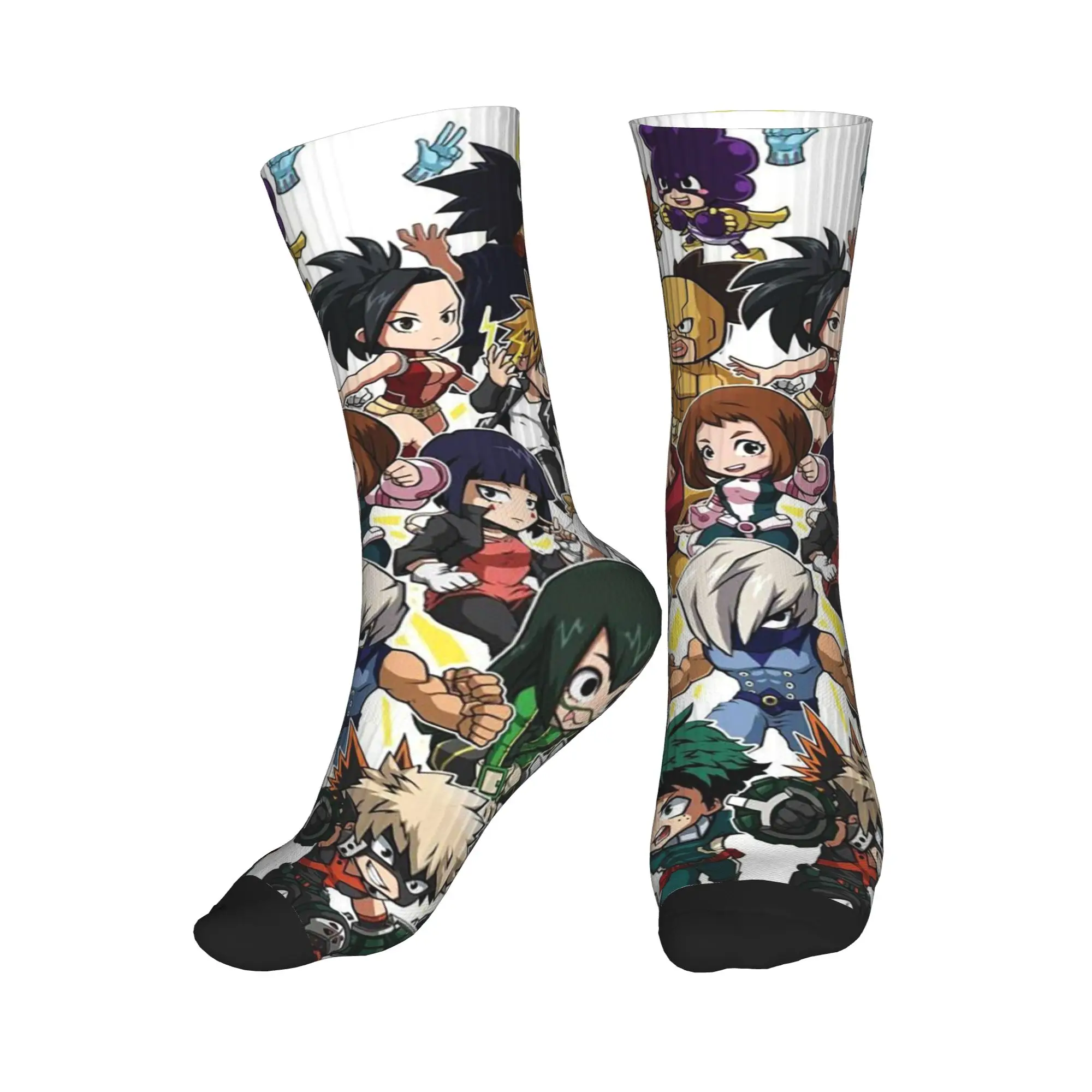 

All Seasons My Hero Academia Sport Middle Tube Socks Sweat Absorbing Crew Socks Funny Stockings for Men Women