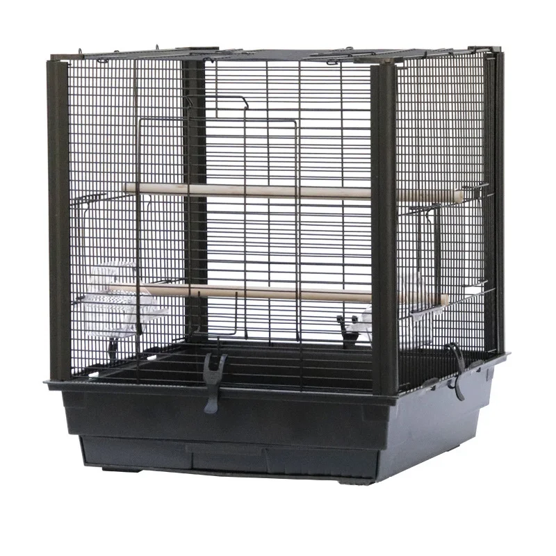 

Direct Metal Bird Cage With Stand 51.5cm Medium Square Parrot Cage House Bird Breeding Cage