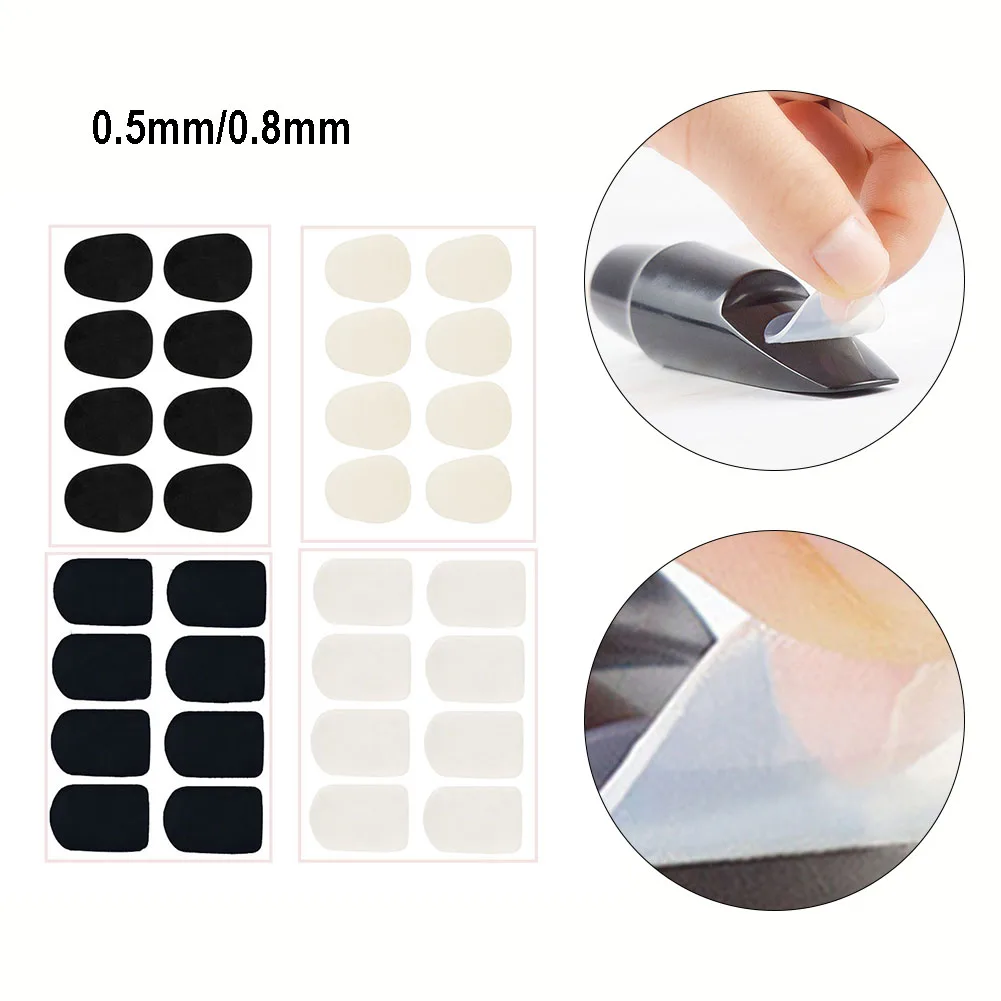 8Pcs Sax Mouthpiece Cushions Patches Pads Wind Instrument Mouthpiece Cushions Silicone For Treble For Alto Tenor Sax Clarinet