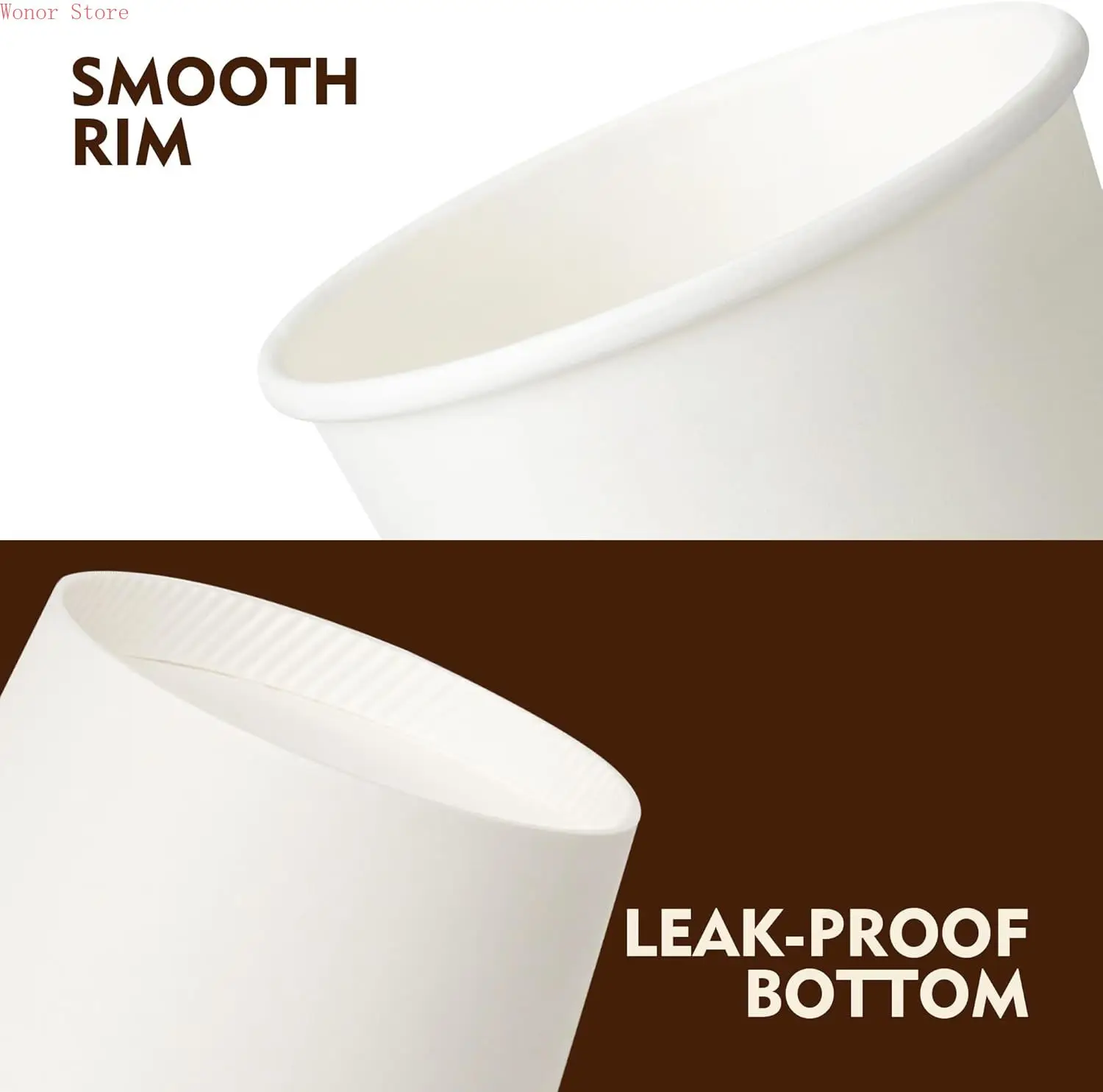 

12 oz 1000 Pack Disposable Paper Coffee Cups, Bulk White Hot to Go Cups for Hot Coffee, Hot Liquid, Chocolate, Juice