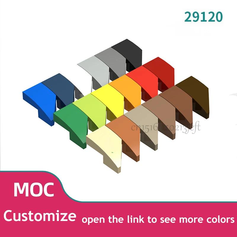 200pcs MOC Tile Parts Wedge 2x1x2/3 Left Right 29120 29119 Building Brick Blocks Accessory Compatible with Classic Piece Toys