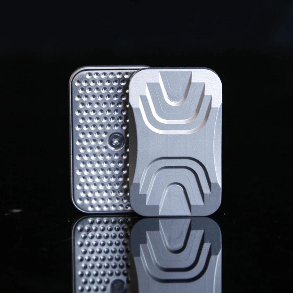 EDC Fidget Stainless Steel Haptic Slider Sensory Stress Relief Fingertip Toys for ADHD Adults Anxiety Focus Pocket