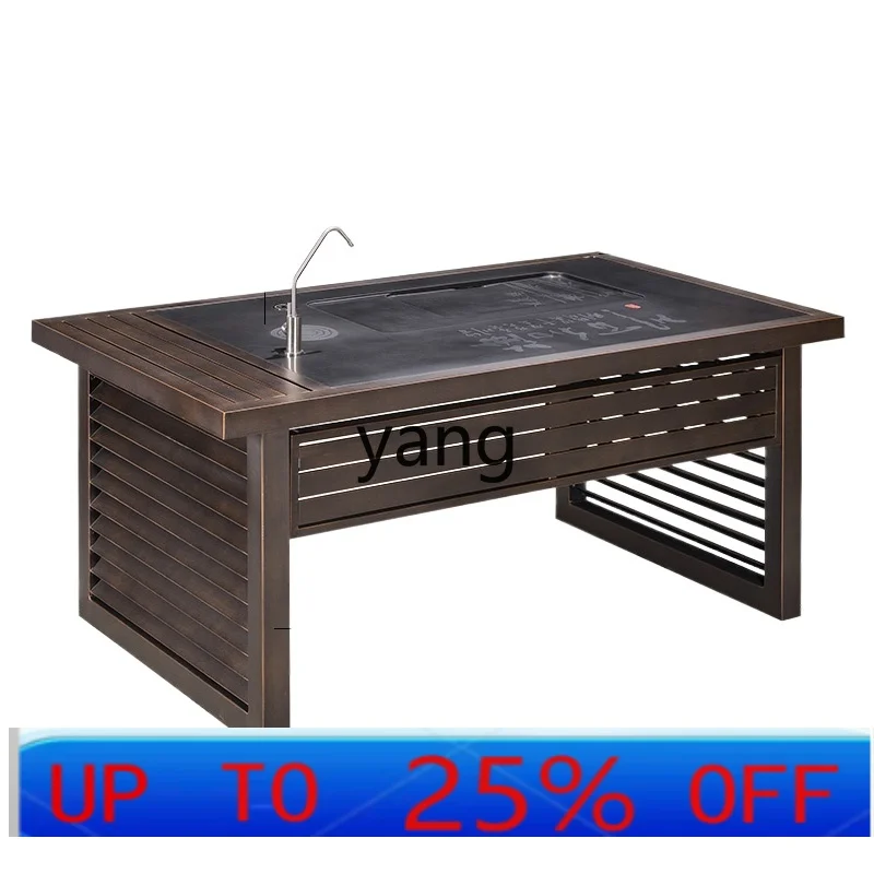 LMM New Chinese Style Table-Chair Set Zen Tea Room Living Room Home Outdoor Kung Fu Tea Table