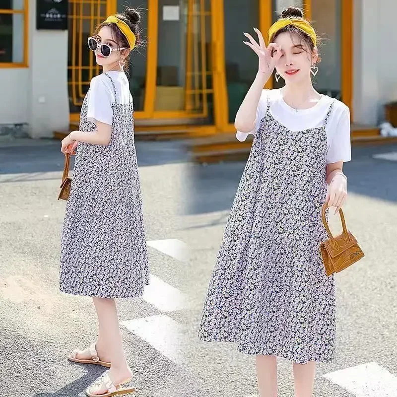 Abiti premaman da donna Abiti larghi dolci da gravidanza O Collo Abito fotografico Mamma incinta Vestire Indossare abiti casual