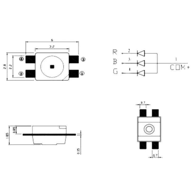 

ABUP-150 шт. SK6812 MINI-E RGB (аналогично WS2812B) SK6812 3228 пикселей светодиодный чип с индивидуальной адресацией полноцветный 5 В постоянного тока