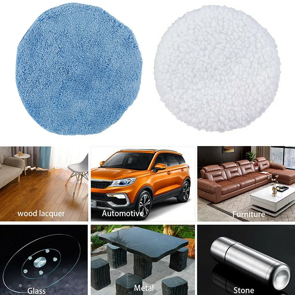 8PCS 9-10 Inch Polishing Waxers Bonnet Set Polisher Pad Cover Buffing Tool