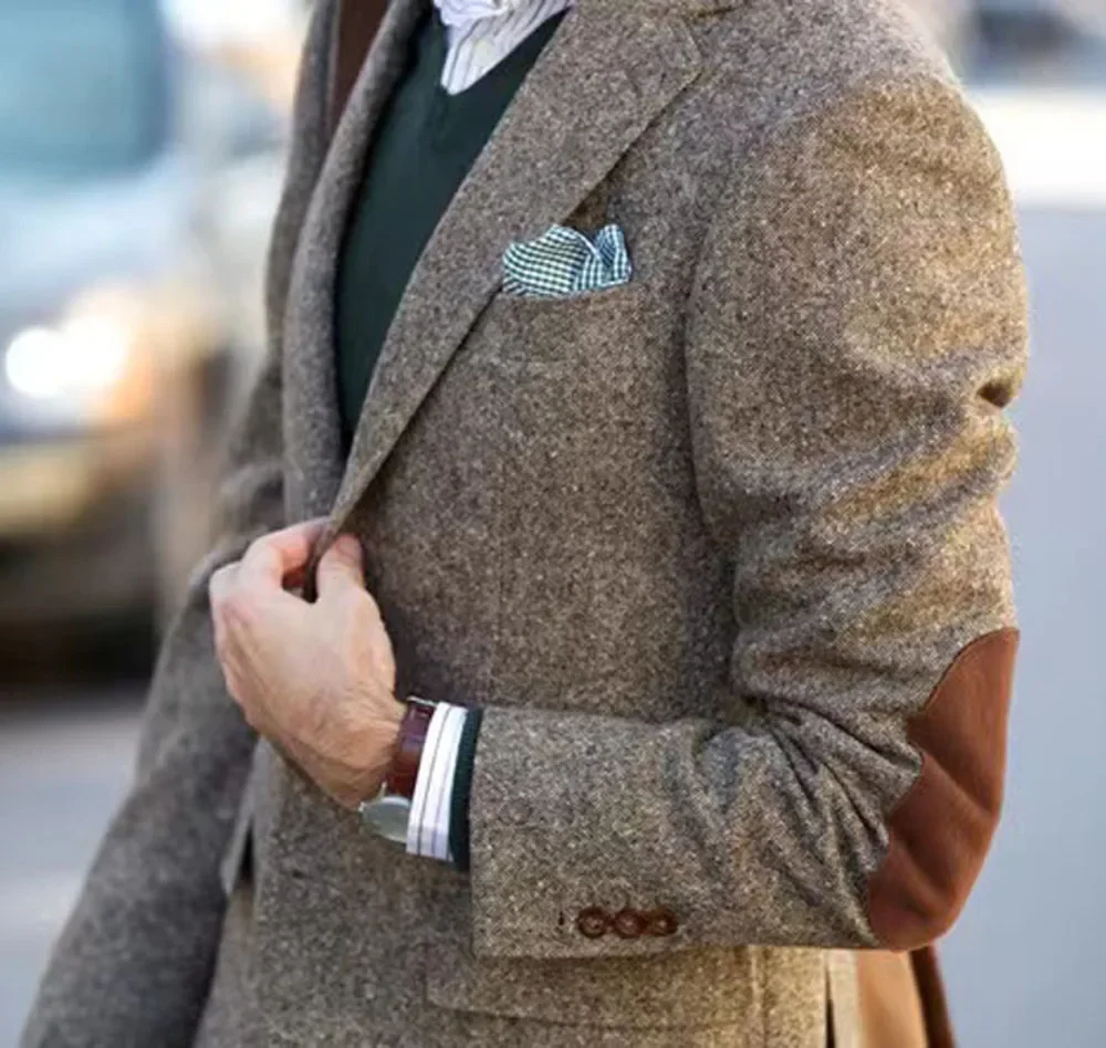 Chaqueta traje espiga hombre británico - alternate angle