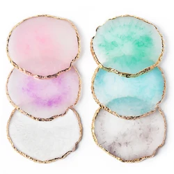 1Pc Round Manicure Display Board Resin Stone Painting Palette Nail Gel Color Show Shelf Practice Nail Art Plate Palette Tips