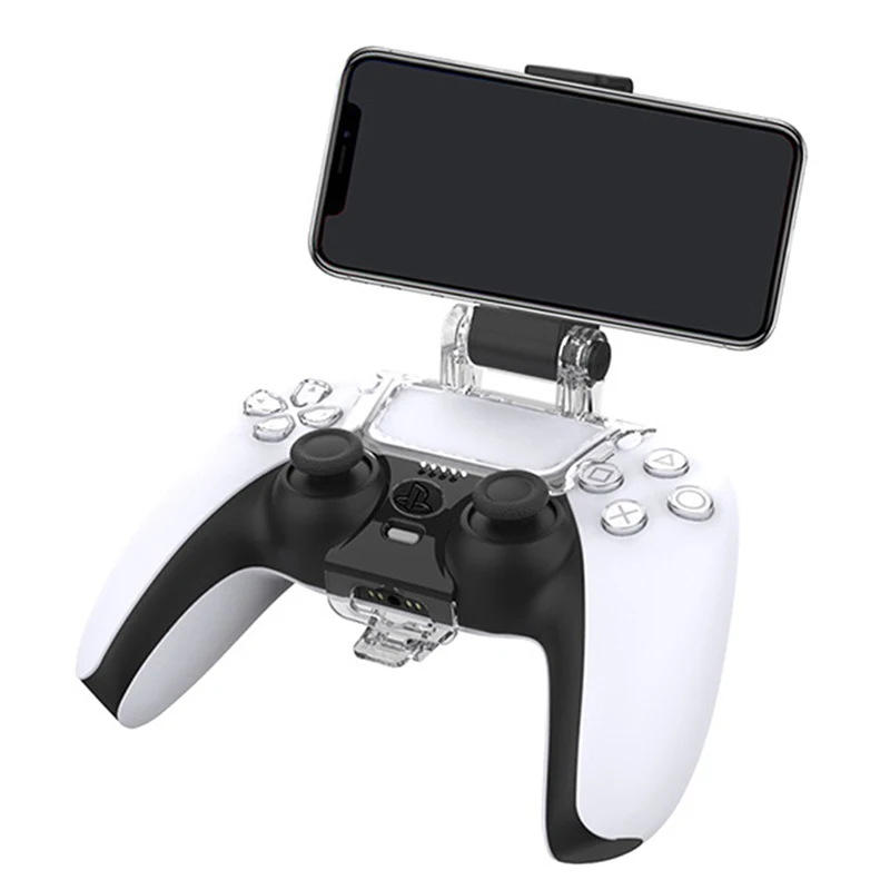 Suporte retrátil do telefone móvel, suporte sem fio do punho do gamepad, grampo para ps5, ajustável, 1pc