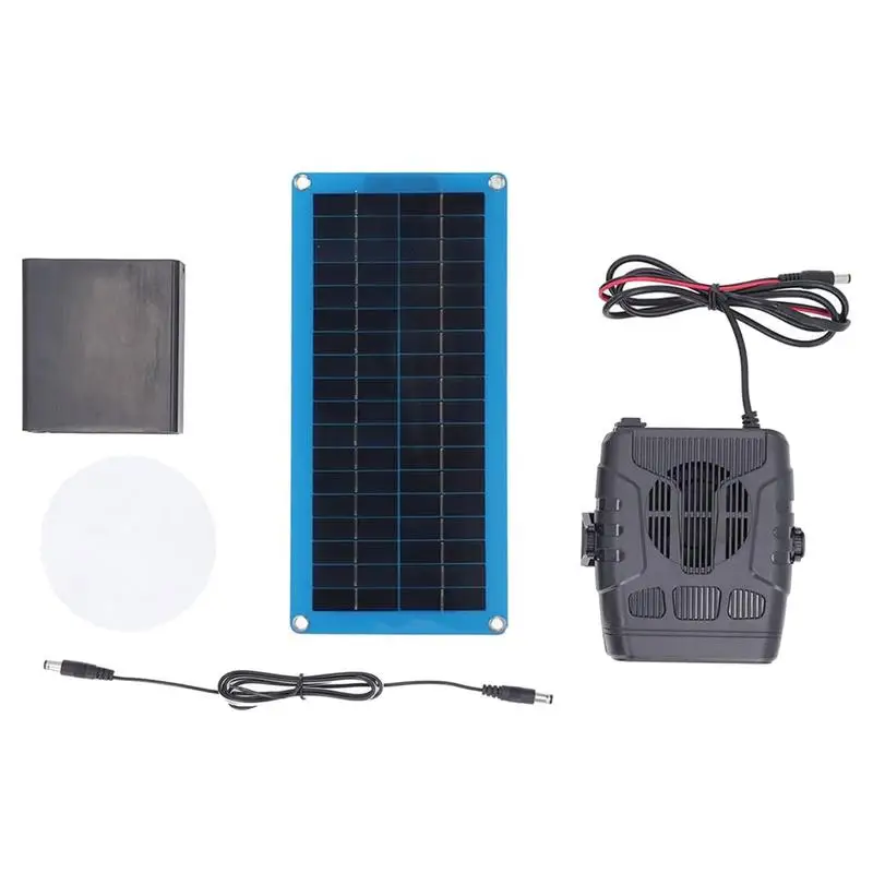 

30W Electric Solar Car Heater With Solar Panel Portable Windshield Defogger Heating Car Fan Solar Power Winter Pet House Warmer