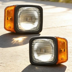 2Pcs 12V Halogen Headlights For Loader Forklift Excavator Work Light Tractor Turn Signal Working Lamp