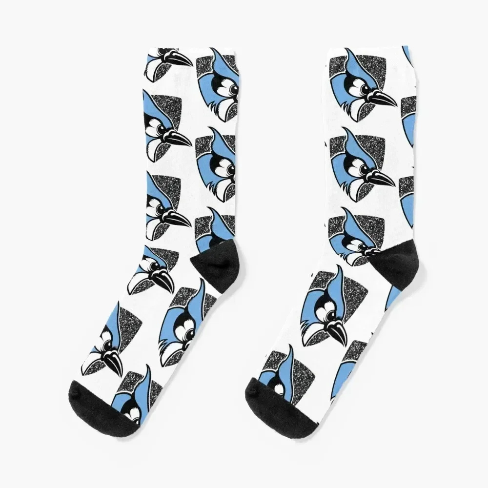 JHU bluejay glitter Socks hip hop luxe hiking Climbing Ladies Socks Men's shoes Run professional running Man Socks Women's