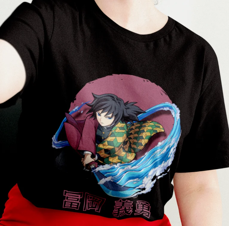 Giyu Tomioka Hashira Shirt Demon Slayer Anime Tshirt Tanjiro T-Shirt Zenitsu Tee