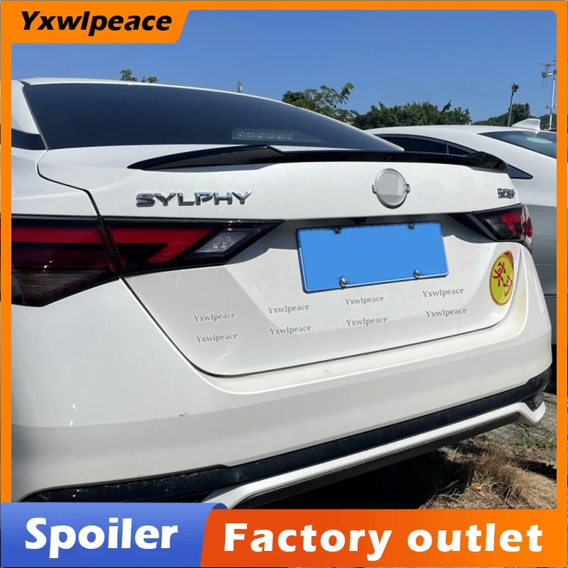 

For Nissan Sentra SYLPHY Spoiler 2020 2021 2022 2023 ABS Plastic Primer Color Car Tail Wing Rear Trunk Lip Spoiler