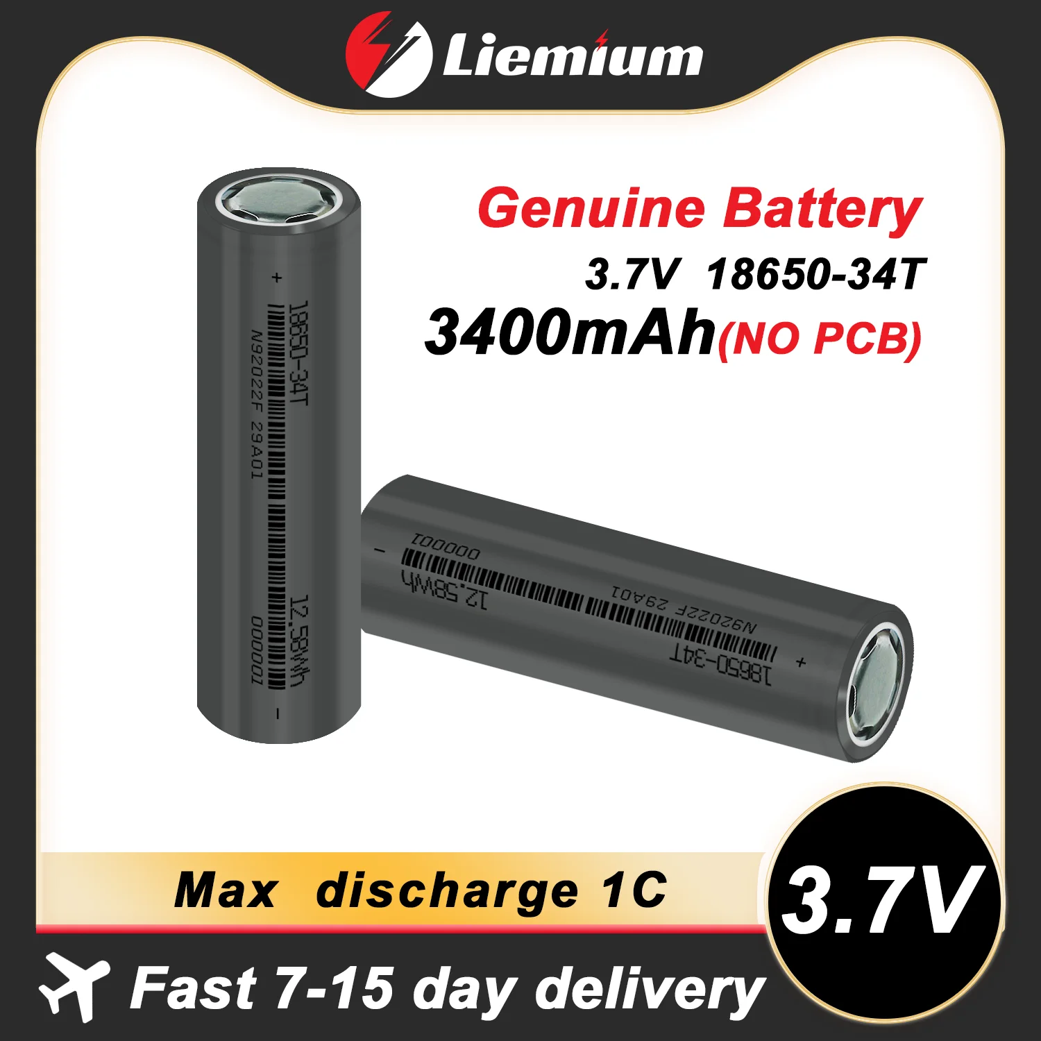 New Original 18650 Battery Rechargeable 3.7V 3400mAh 1C Discharge Li-ion Batteries for Power Bank Flashlight Batteries Toy