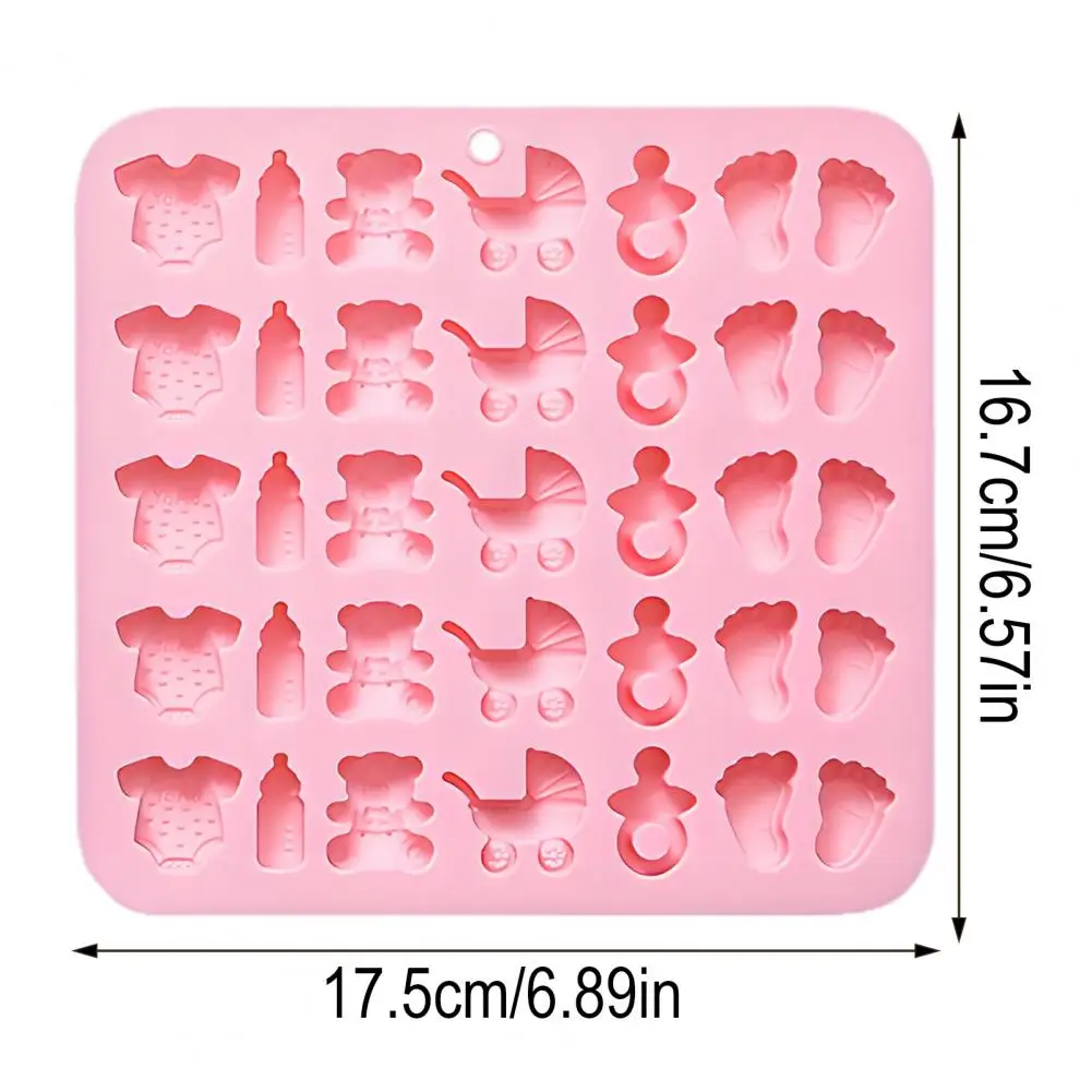 BPA-Free Chocolate Candy Making Kit 1/2Pcs Silicone Shower Mold Feet Mold Baby Bottle Pacifier Onesie Carriage Bear Molds