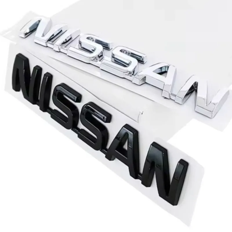 ABS Car Rear Trunk Letters Logo Badge Emblem Sticker For Nissan Qashqai Juke Pulsar Sentra Altima Patrol Micra Rogue Almera