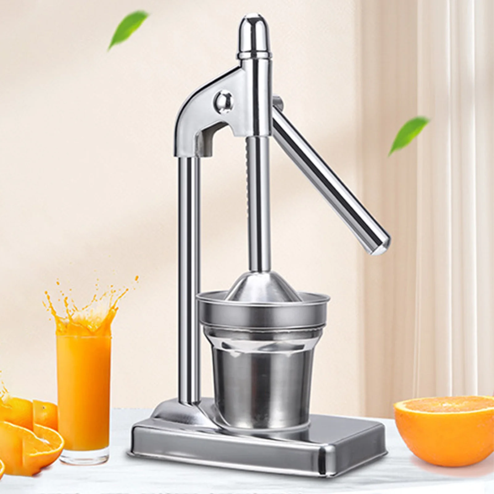 

Stainless Steel Manual Juicer for Orange Lemon Pomegranate Hand Press Fruit Juice Extractor Easy to Clean Home Kitchen Tool