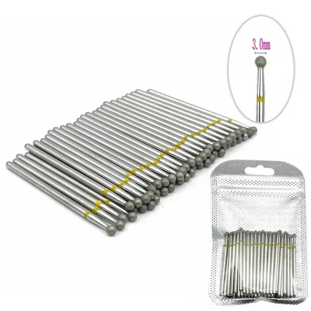 50pcs Ball Shape Nail Diamond Drill Bit for Electric Manicure Machine Nail Accessories Nail Mills Cutter 