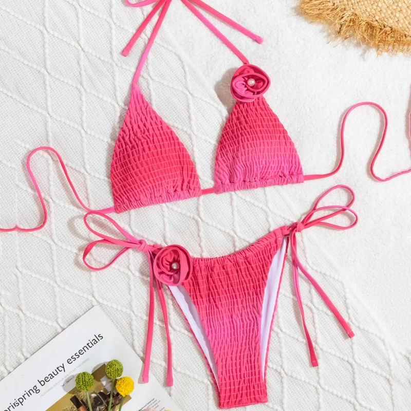

Floral Sexy Bikinis 2025 Swimsuits Women Swimwear Push Up Female Beach Swim Wear Bathing Suits Brazilian Bikini Set Pool Bather