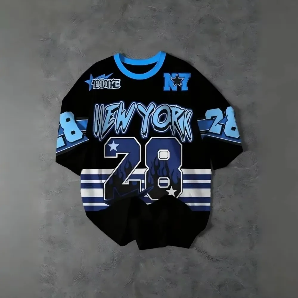 NEW YORK Number 28 American 3D Printed Sport Quickdry Breath Men T-shirt Outdoor Street Casual FashionTeam Training Parent-Child