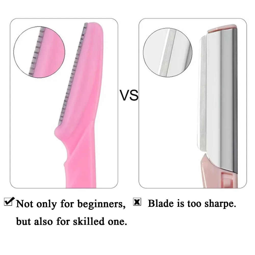 3/5/12/20 قطعة شفرات الحواجب مع حاوية أداة تشذيب الحواجب والعين في علبة إزالة الشعر ماكينة حلاقة شفرات آمنة أدوات التشذيب