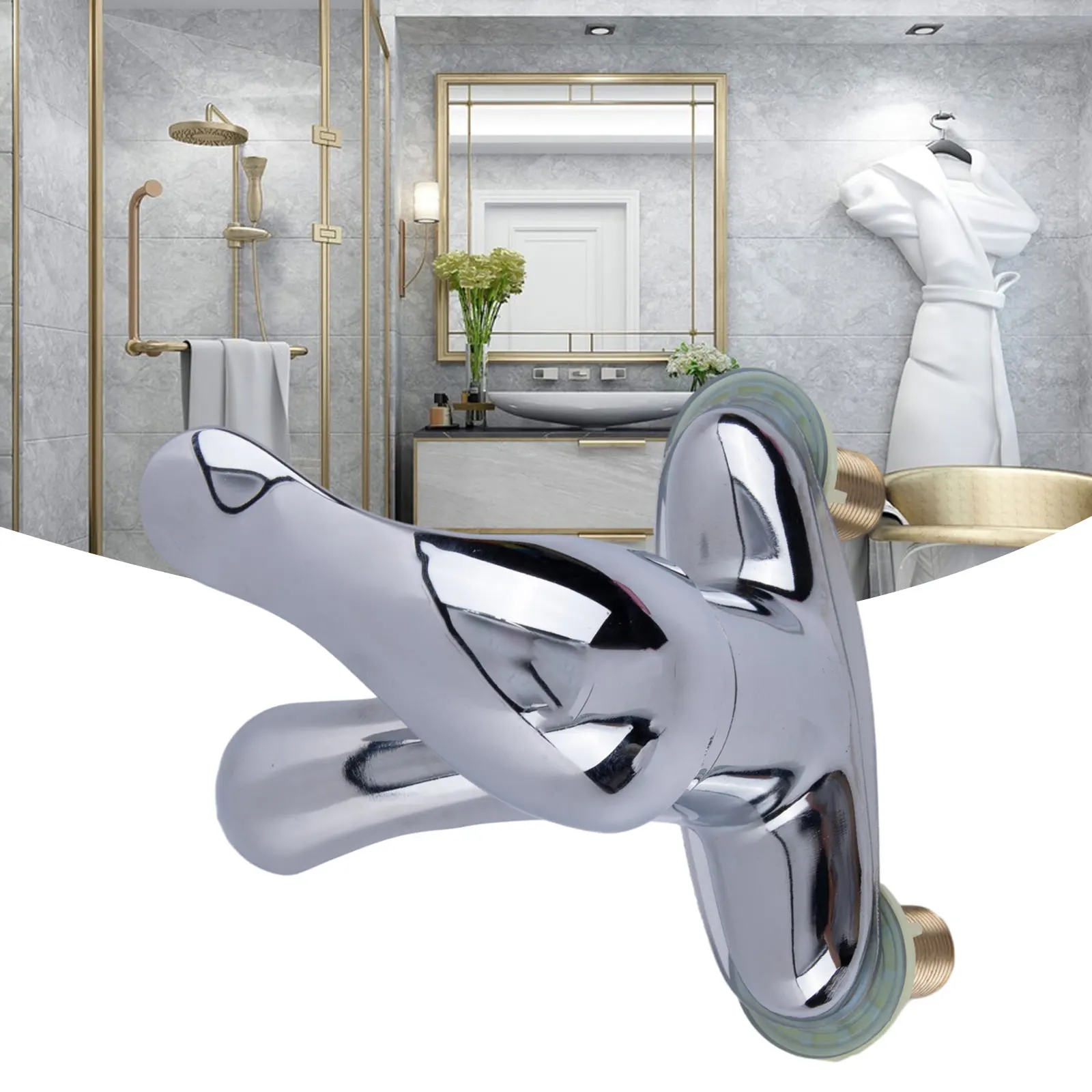 Durable Zinc Alloy Shower Faucet Hot And Cold Water Mixer Wall Mounted Single Handle Bathroom Faucets