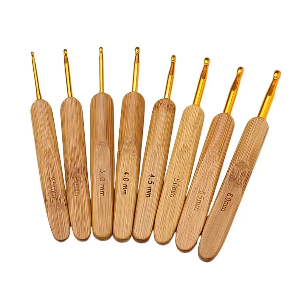 New Bamboo Wooden Crochet Hooks Small Size Long Knitting Crochet Crocheting Hooks Hand Weave Tool