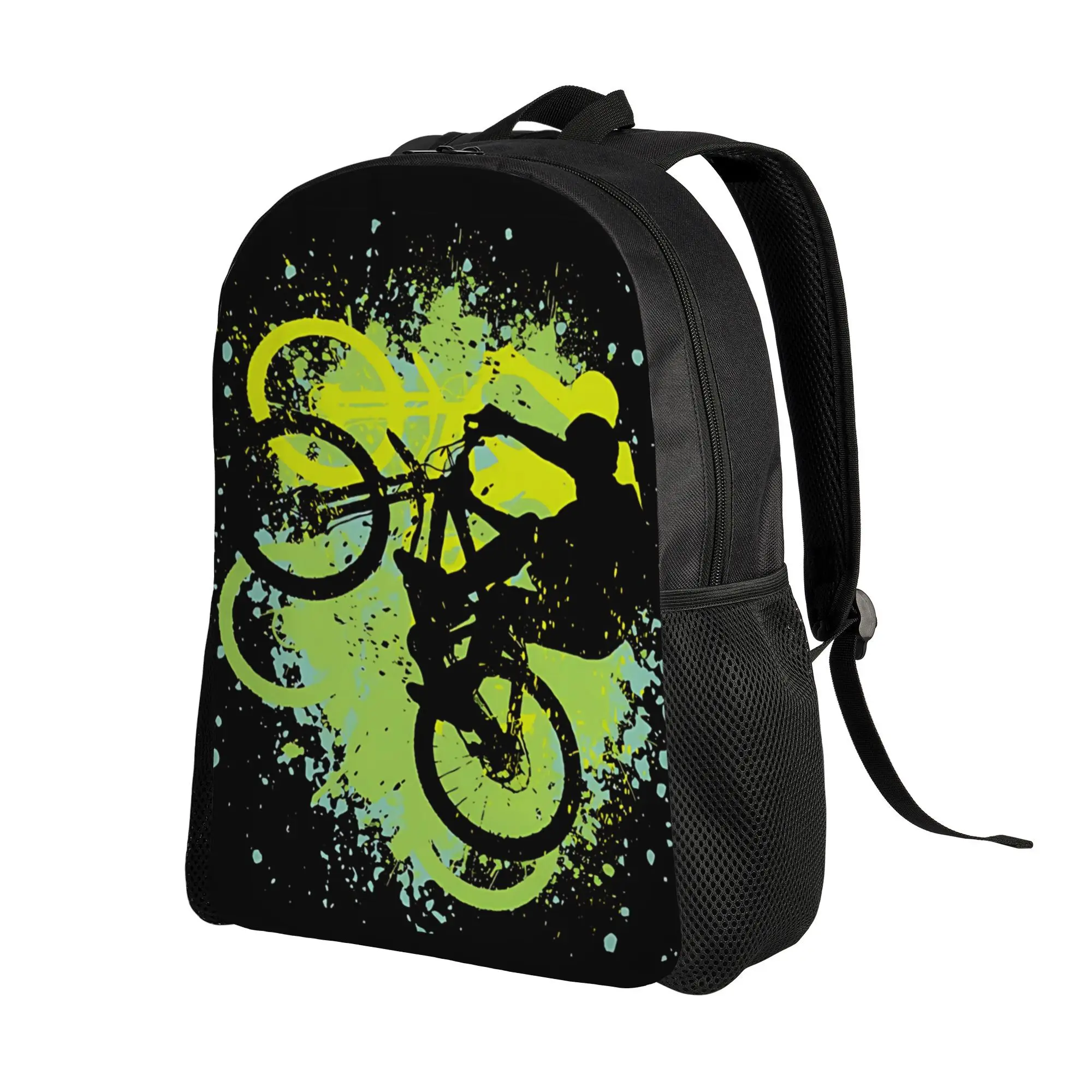 Back-To-School Gear for The First Day, Featuring a Christmas Cycling Theme. This Sturdy Backpack Is Perfect for School, Gifts