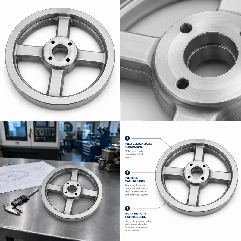 for Custom Precision 3D Printing Steel  Casting Industrial Machinery Generator Flywheel Pulley