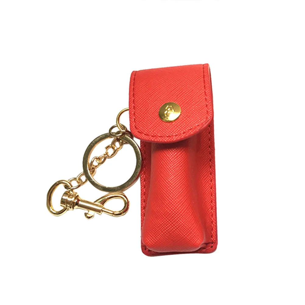 1pc porta rossetto portachiavi custodia rossa per donna balsamo per labbra custodia piccola organizzatore per trucco regalo accessorio a catena portatile