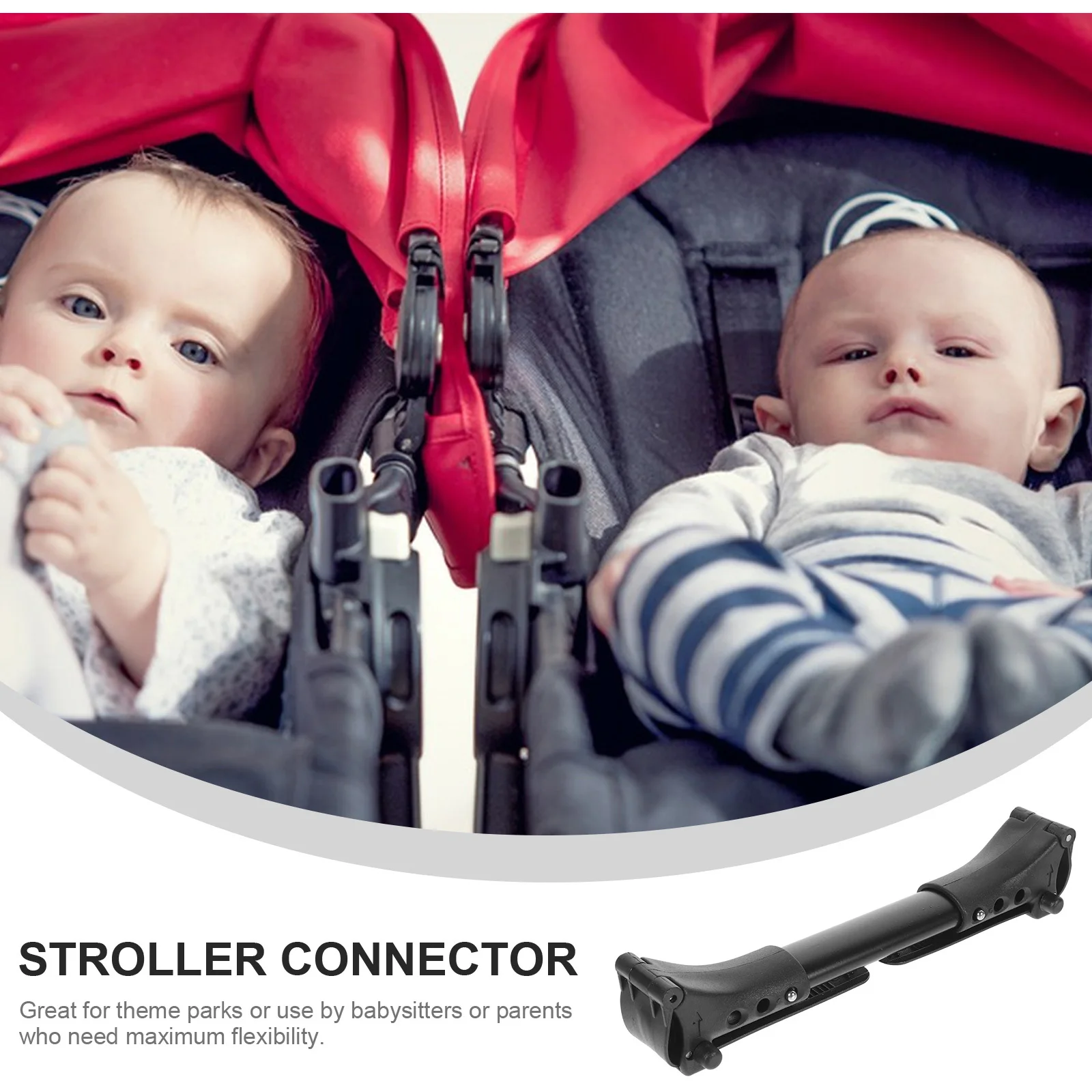 

3Pcs Baby Stroller Connectors Aluminum Twin Stroller Connector Adjustable Universal Link Clips for Double Pushchair Travel
