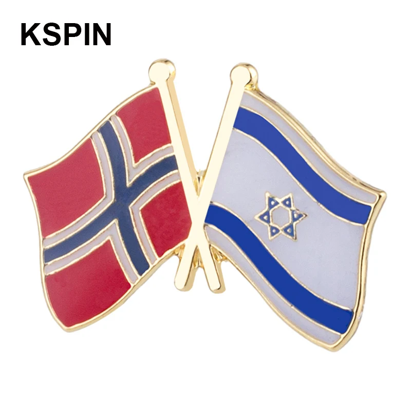 10pcs a lot Norway Friendship Flag Laple Pin Badge Brooch