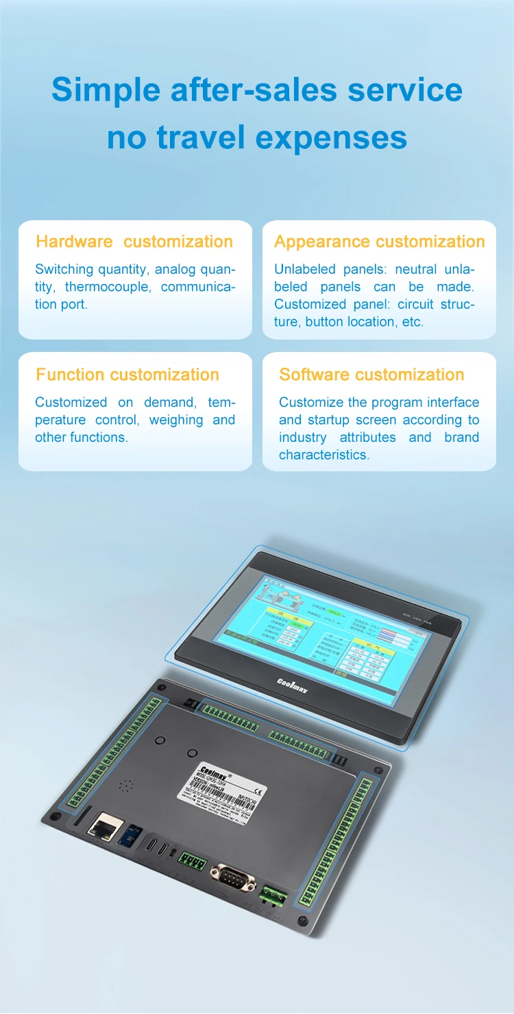 Coolmay Flapship model EX3G-8050H-24MR-2AD-V 12Relay output factory direct sales