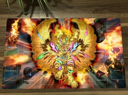 YuGiOh Garunix Eternity, Hyang of the Fire Kings TCG CCG Mat Trading Card Game Mat Table Playmat Desk Gaming Play Mat Mouse Pad